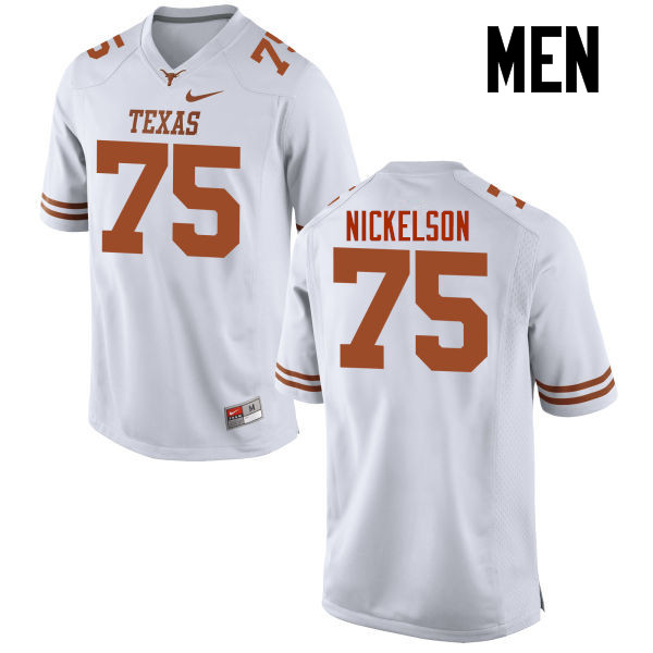 Men #75 Tristan Nickelson Texas Longhorns College Football Jerseys-White